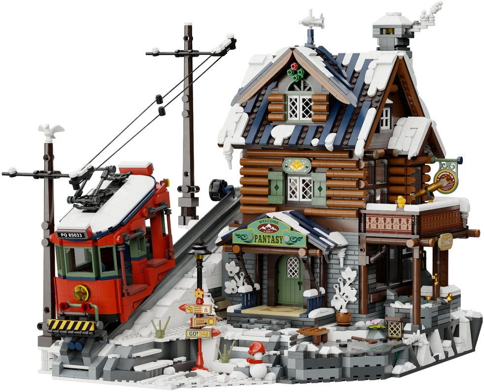 Klocki konstrukcyjne Pantasy Budynek Alpejska Chatka Summit Cabin su klocków 3135 dalys