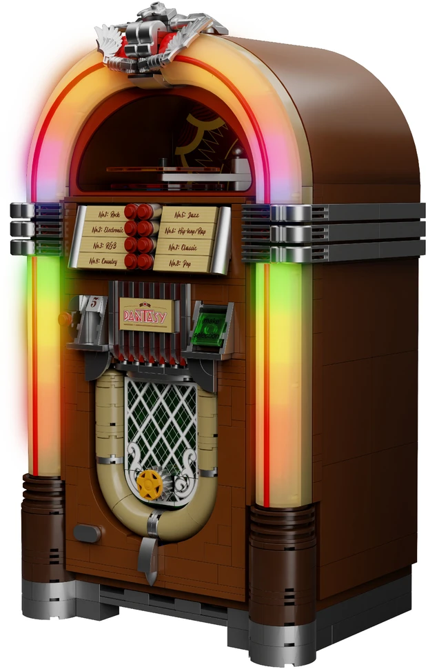 Konstruktoriaus kaladėlės Pantasy Interaktyvus muzikos grotuvas Jukebox iš kaladėlių 1273 elementai