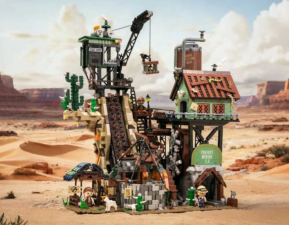 „Pantasy Western Mine“ aukso kasyklos statybiniai kaladėlės, 2990 detalių