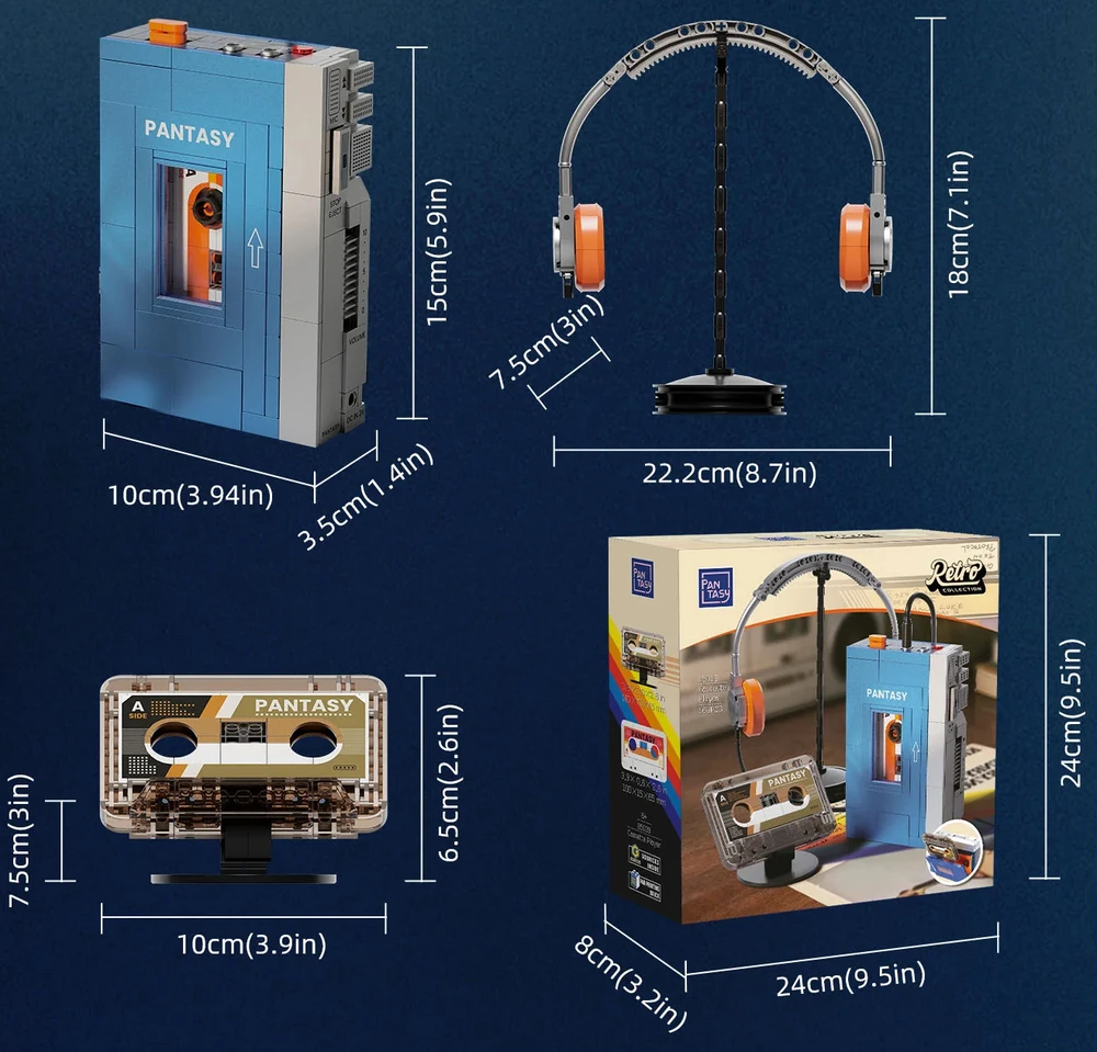 Statybos Žaidimai - Pantasy - Kasetinis Grotuvas - Walkman - amžius: Visiems amžiams su įspėjimu