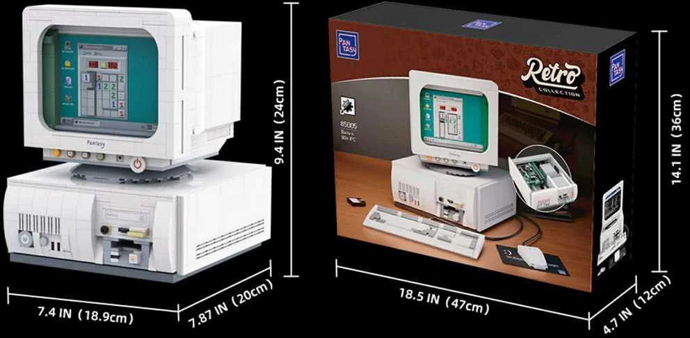 PANTASY Retro 90s PC Konstruktorius | 1634 dalių