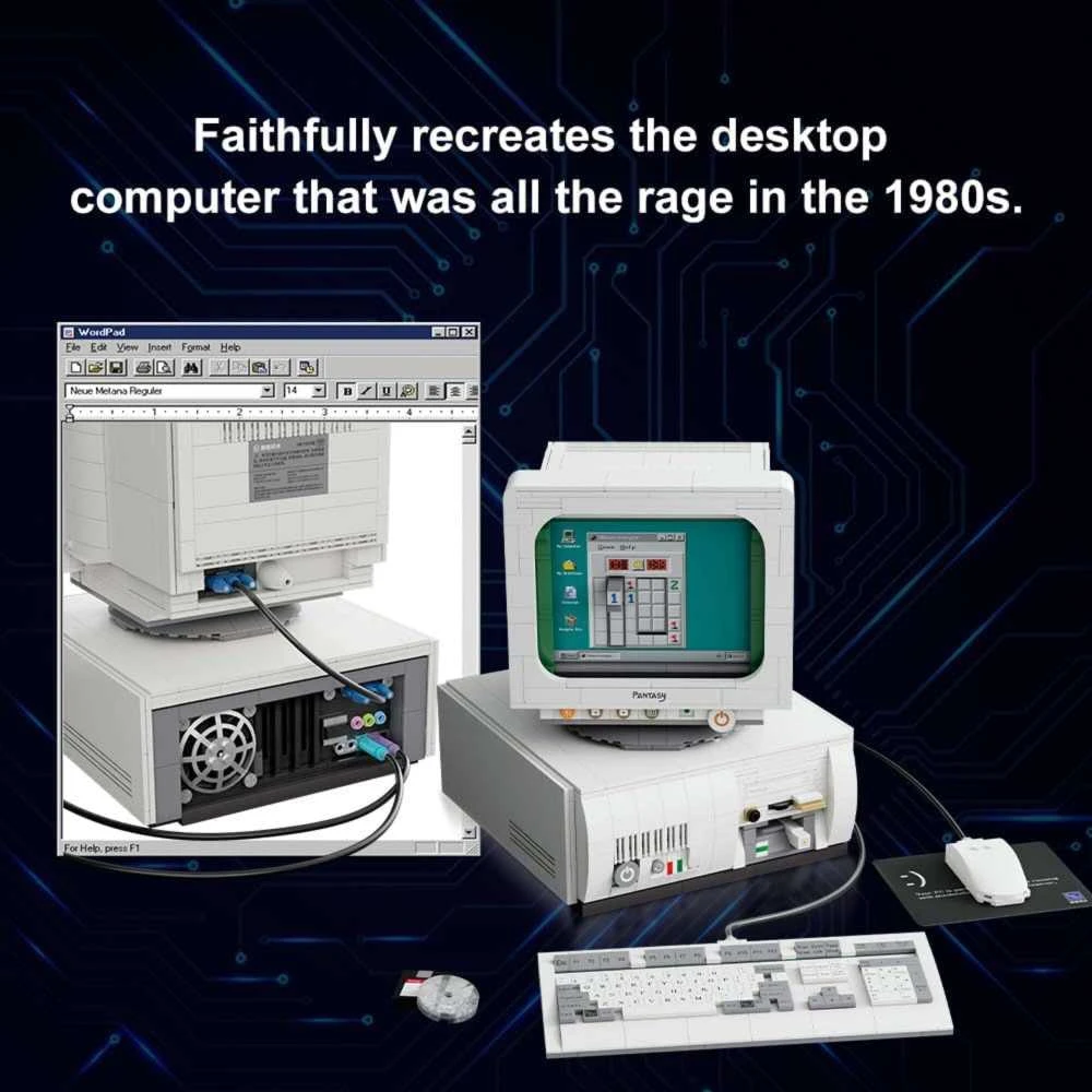 PANTASY Retro 90s PC Konstruktorius | 1634 dalių