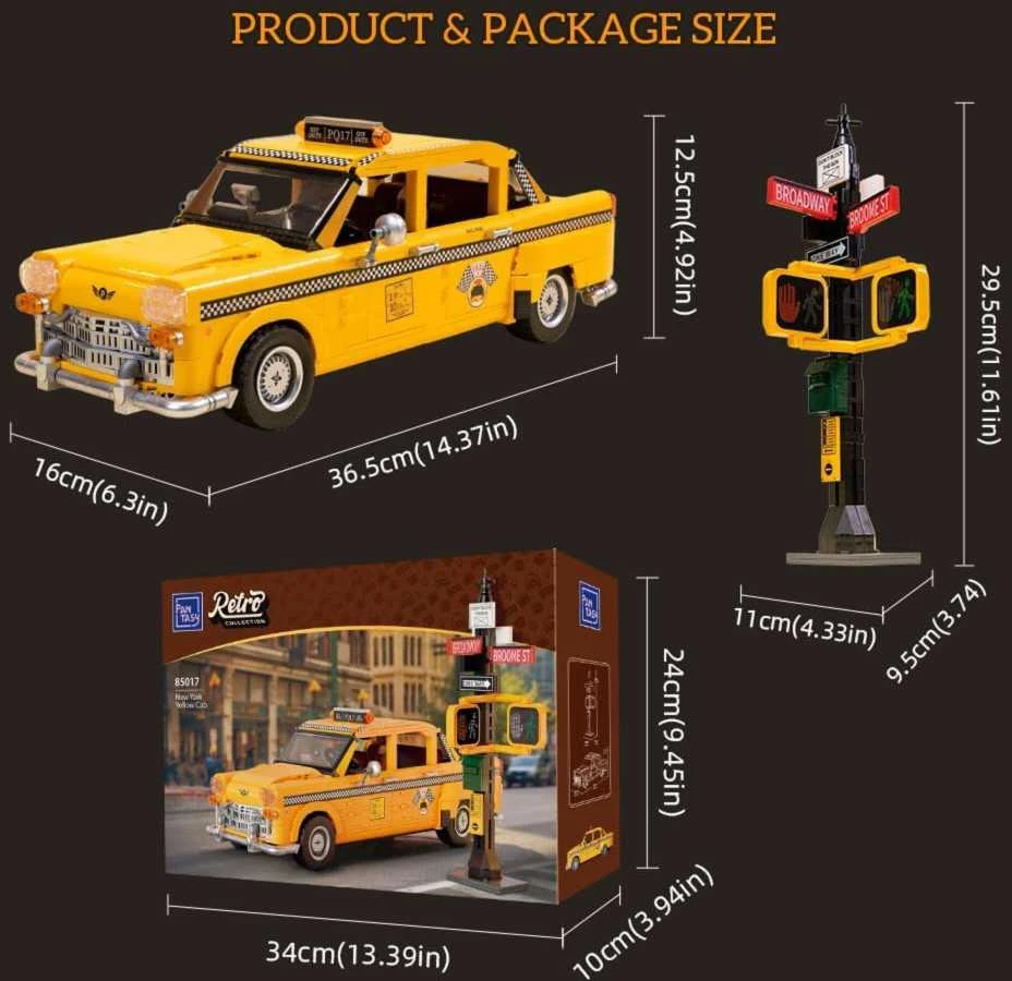 PANTASY New York Geltona Cab Konstruktorius | 1601 dalių
