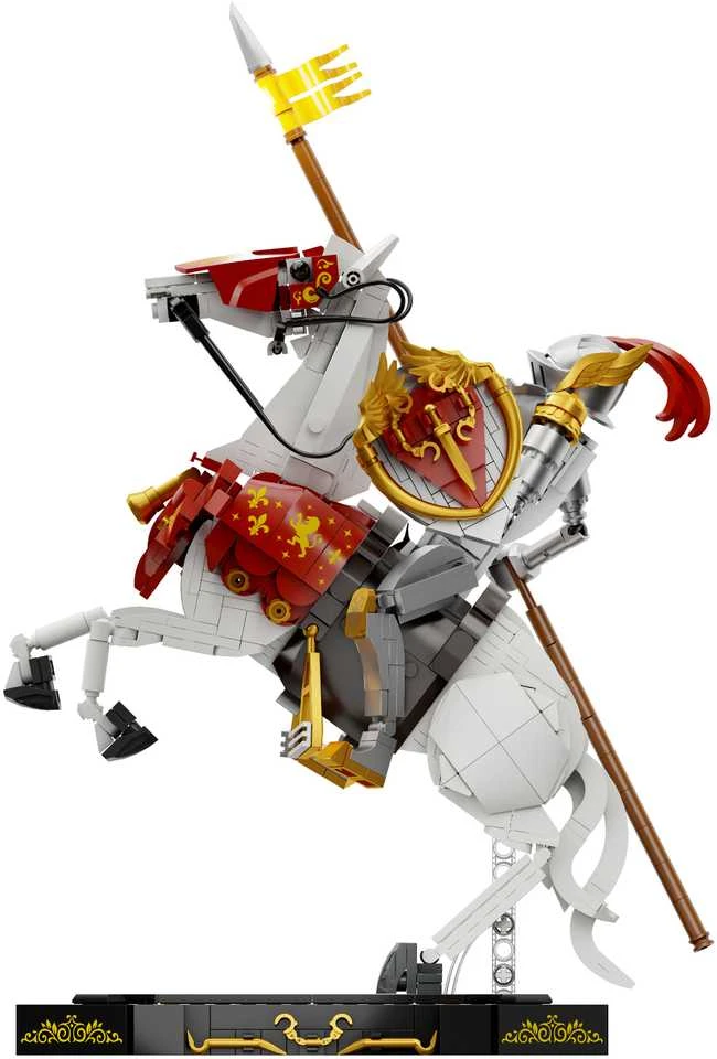 „Pantasy Warrior Knight“ konstruktoriaus kaladėlės, riteris ant žirgo su kilnojamaisiais priedais, 905 detalės