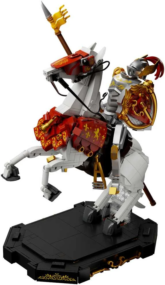 „Pantasy Warrior Knight“ konstruktoriaus kaladėlės, riteris ant žirgo su kilnojamaisiais priedais, 905 detalės