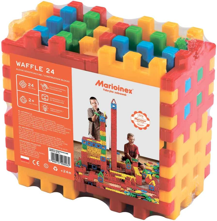 Marioinex konstrukcinių kaladėlių kubas Vafliai 24 ZA5034