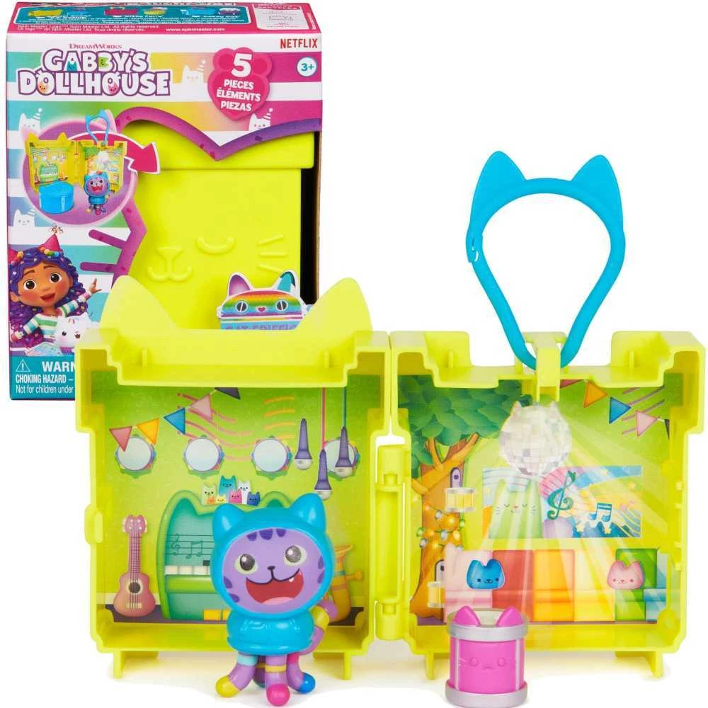 Pokój Gabby's Dollhouse Cat House DJ Catnip figūrėlė + Minibox kambario raktų pakabukas