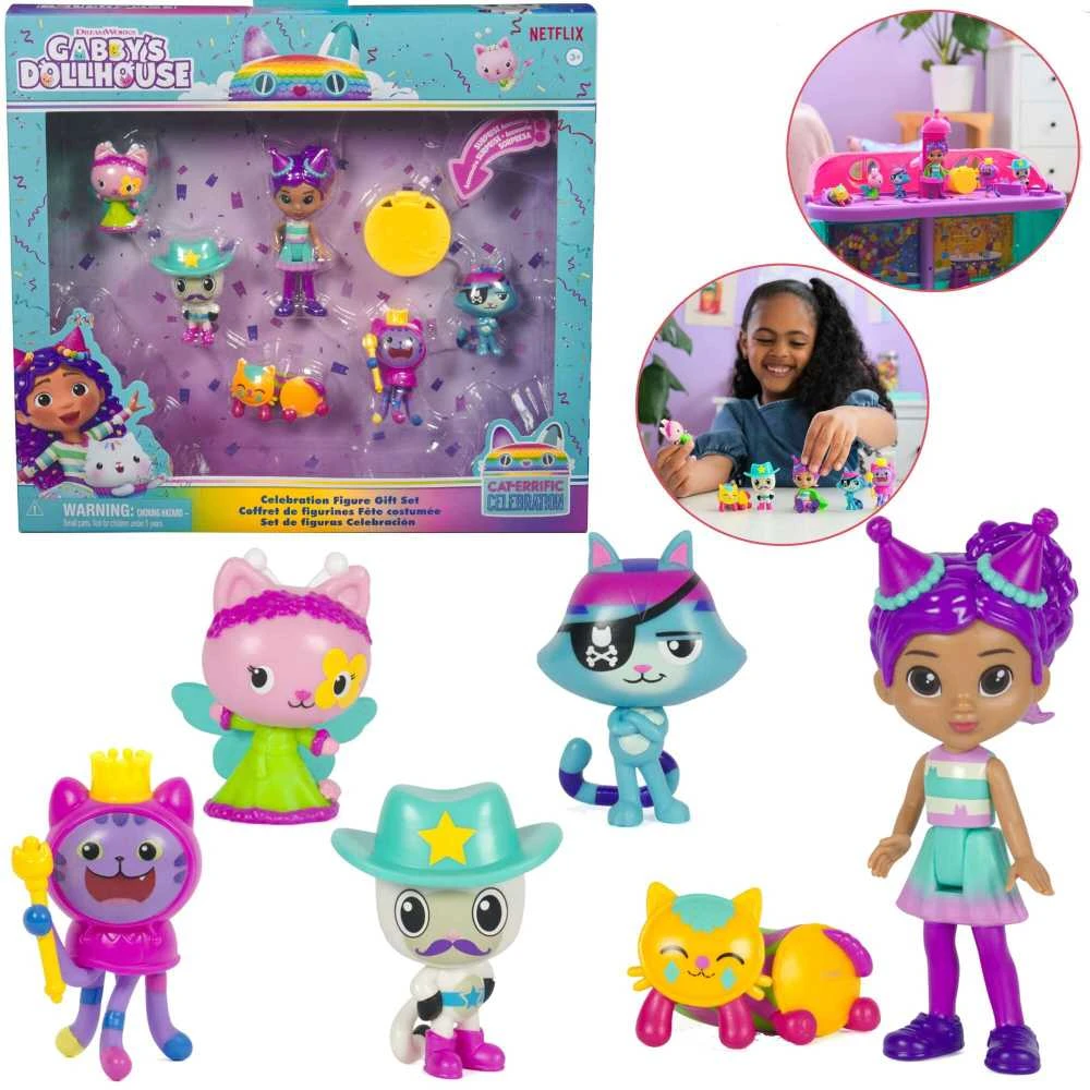 Spin Master Gabby's Dollhouse – Šventės 6 figūrėlės dovanų rinkinys (6069603)