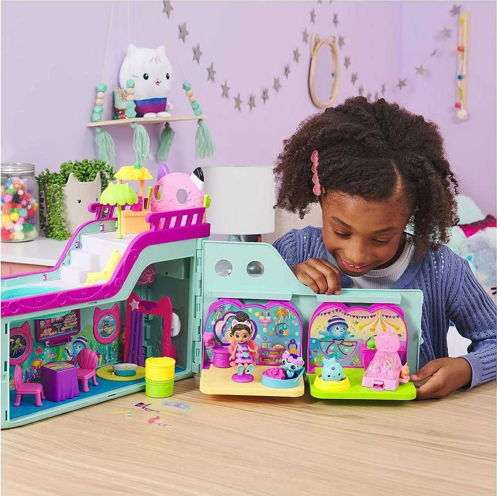 Gabi Cat House didelis rinkinys Laivas su baseino lėle ir undinėlės figūrėle + 18 aksesuarų