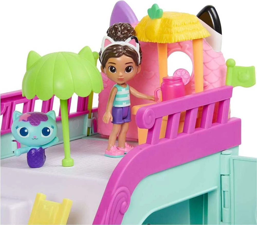 Gabi Cat House didelis rinkinys Laivas su baseino lėle ir undinėlės figūrėle + 18 aksesuarų
