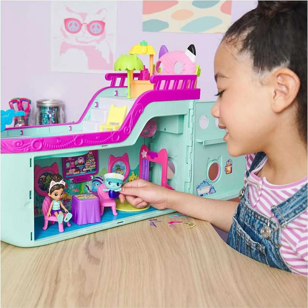 Gabi Cat House didelis rinkinys Laivas su baseino lėle ir undinėlės figūrėle + 18 aksesuarų