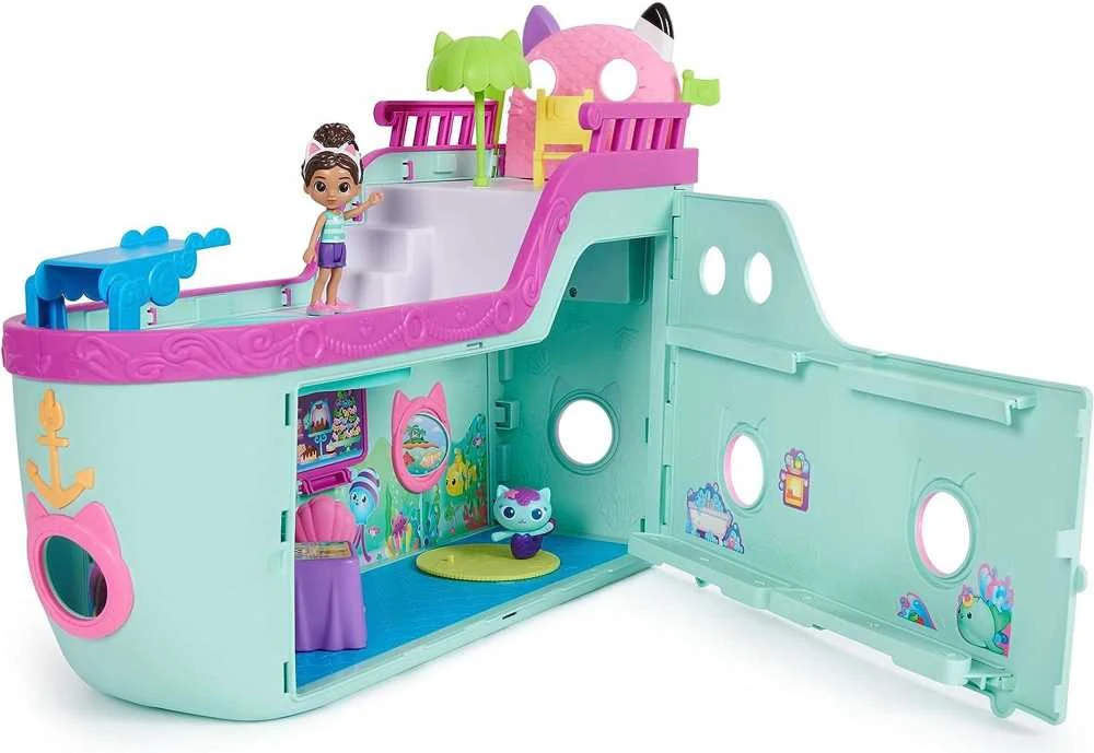 Gabi Cat House didelis rinkinys Laivas su baseino lėle ir undinėlės figūrėle + 18 aksesuarų