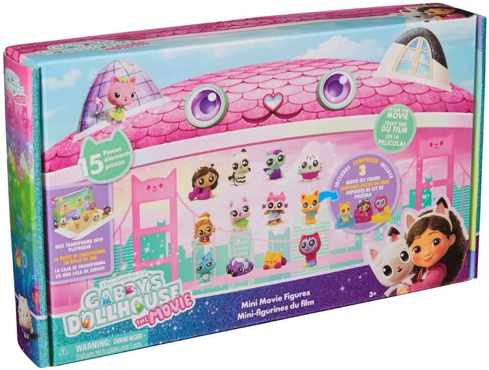 Spin Master Gabby's Dollhouse Movie didelis 12 mini figūrėlių + 3 stovai rinkinys