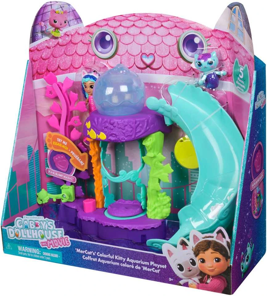 Spin Master Gabby's Dollhouse Gabby filmo „Mercats Kitty“ akvariumo žaidimų rinkinys (6074401)
