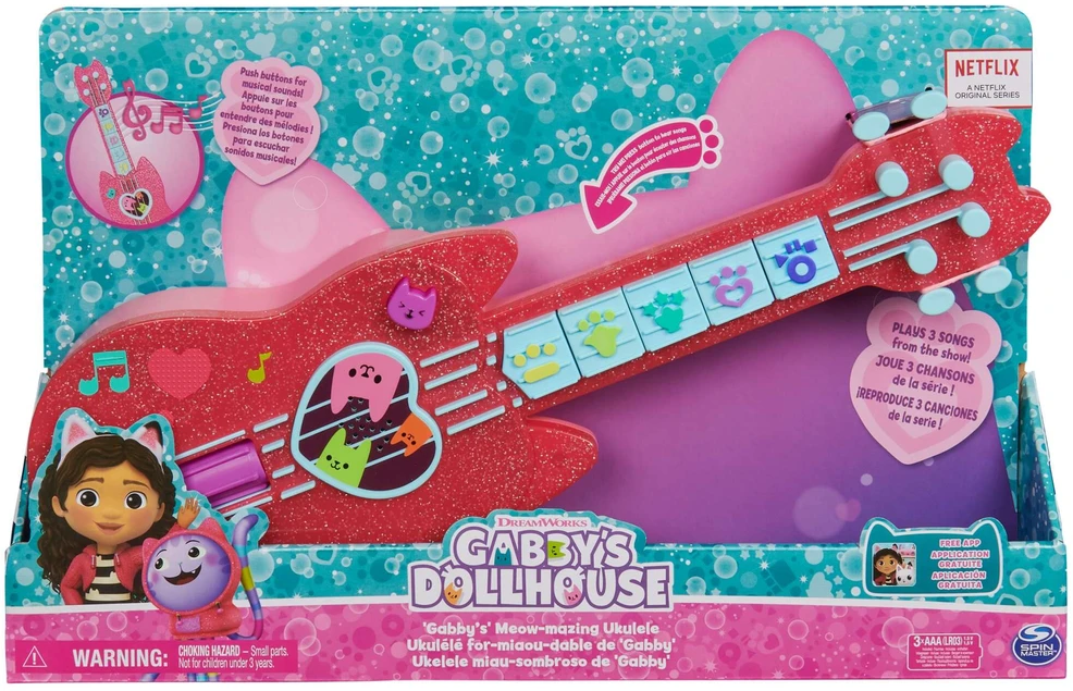 Gabi katės namelis Katė Ukulele Miau-nuostabi gitara su dainomis