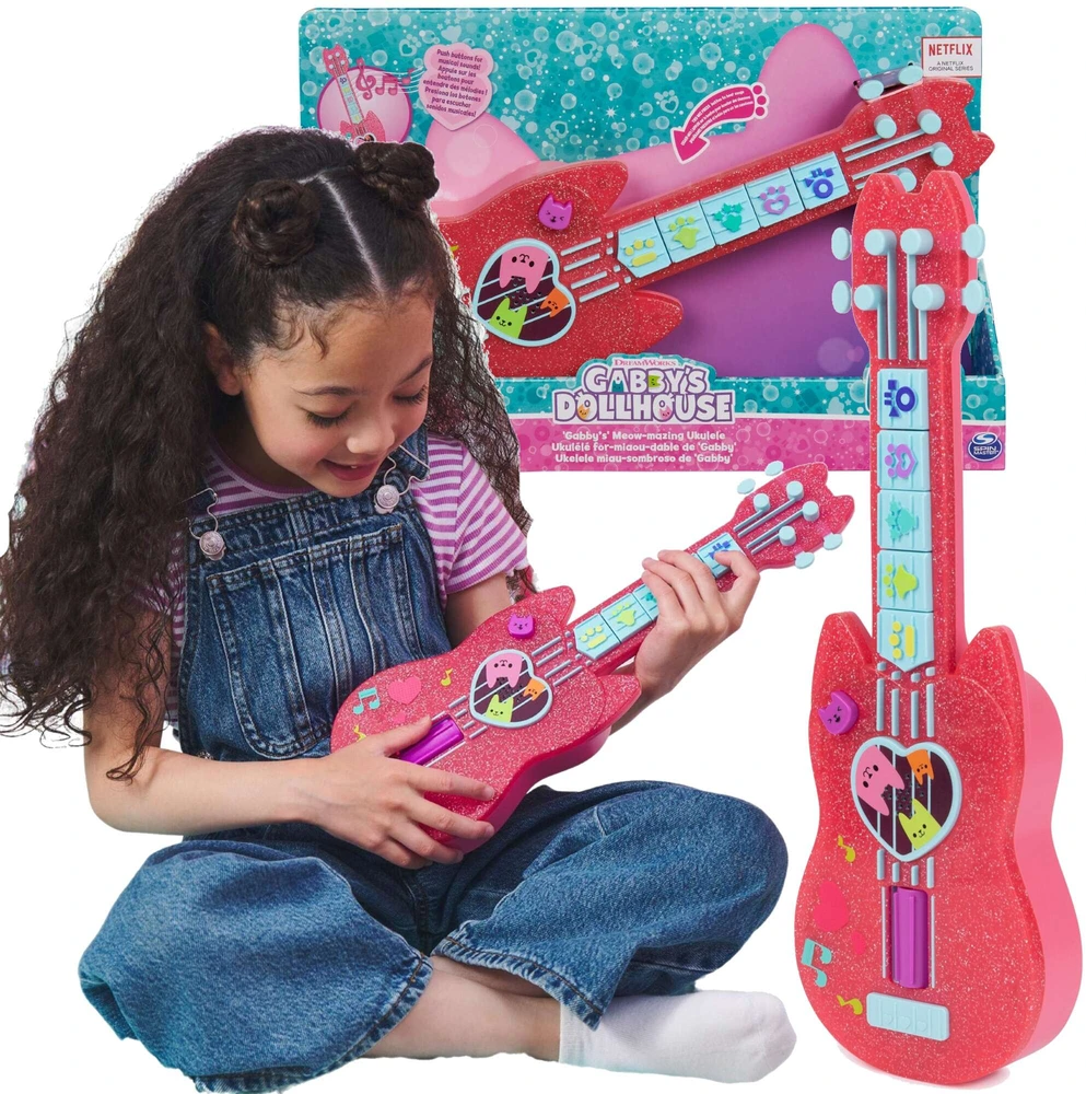 Gabi katės namelis Katė Ukulele Miau-nuostabi gitara su dainomis