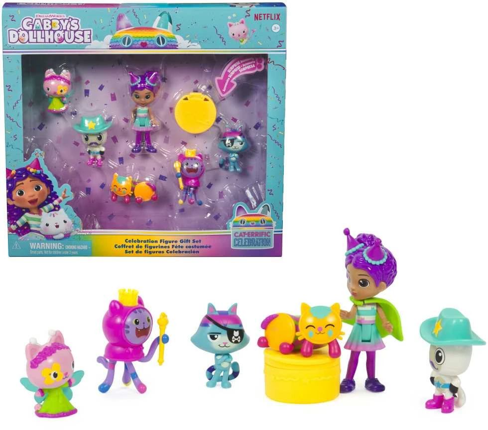 Spin Master Gabby's Dollhouse – Šventės 6 figūrėlės dovanų rinkinys (6069603)