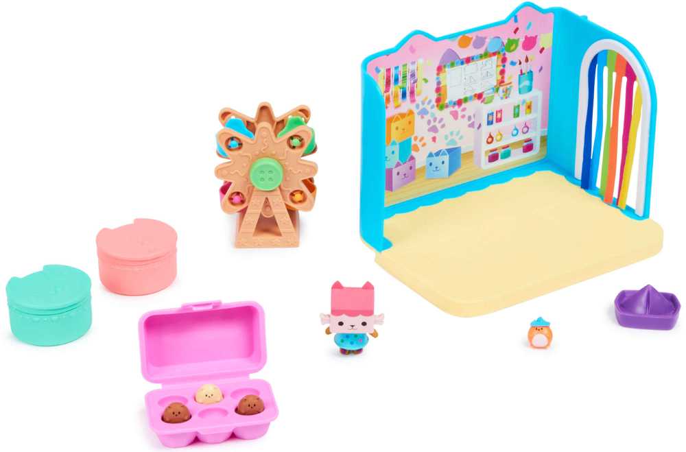 Gabi's Cat House Pokój meniškas namų rinkinys Karuselė figūrėlė Kartoninė dėžutė + priedai ir staigmenos