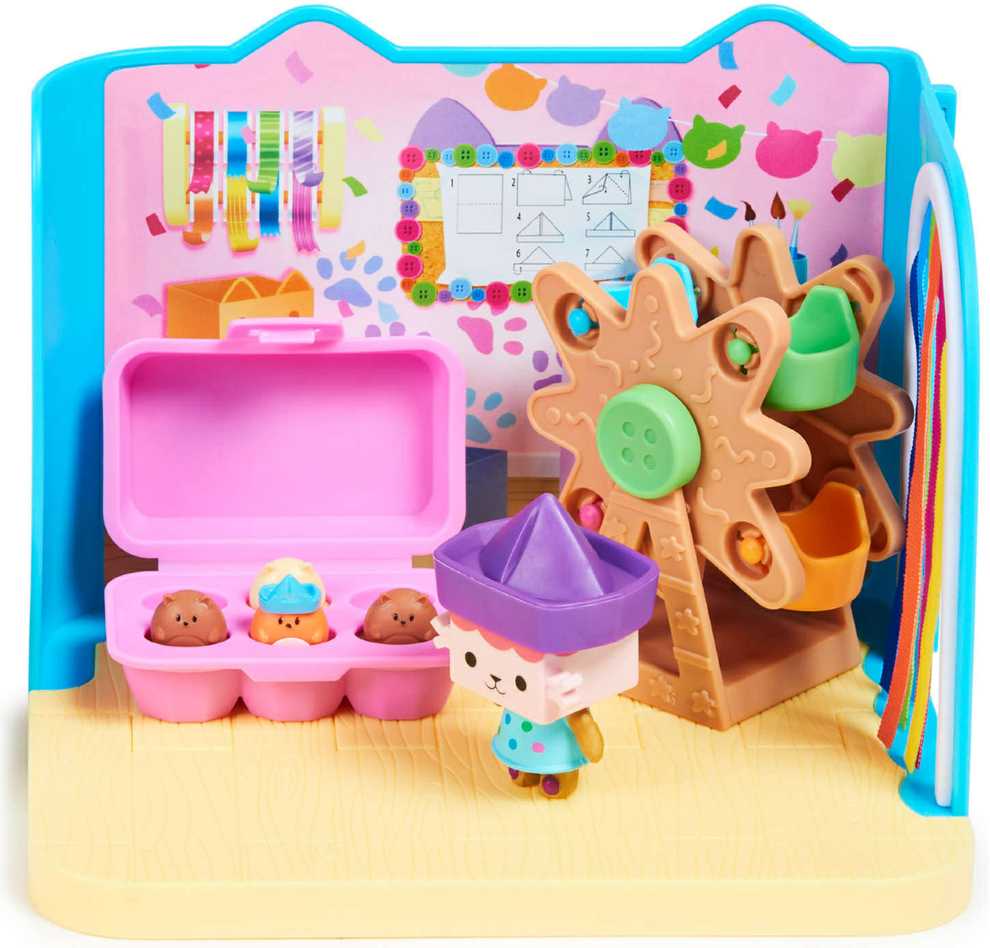 Gabi's Cat House Pokój meniškas namų rinkinys Karuselė figūrėlė Kartoninė dėžutė + priedai ir staigmenos