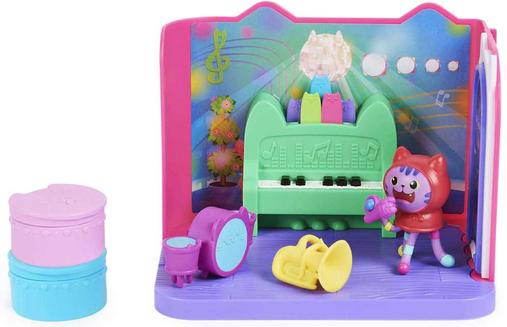 Gabby's Dollhouse Cat House Pokój namams DJ muzikos rinkinys Catnip Catnip Gabby's Dollhouse