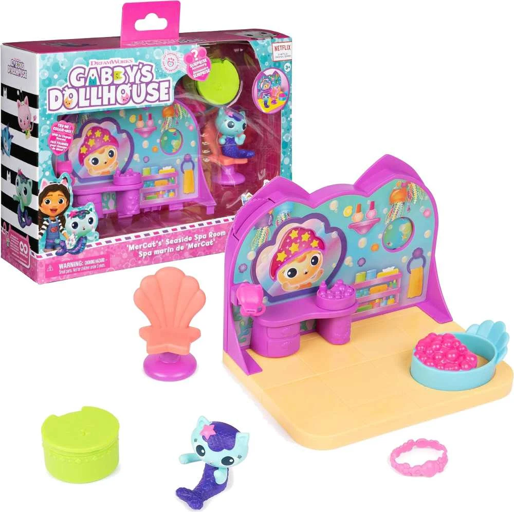 Spin Master Koci Domek Gabi Pokój do domku komplektas Spa figurka Syrenkotka + priedai