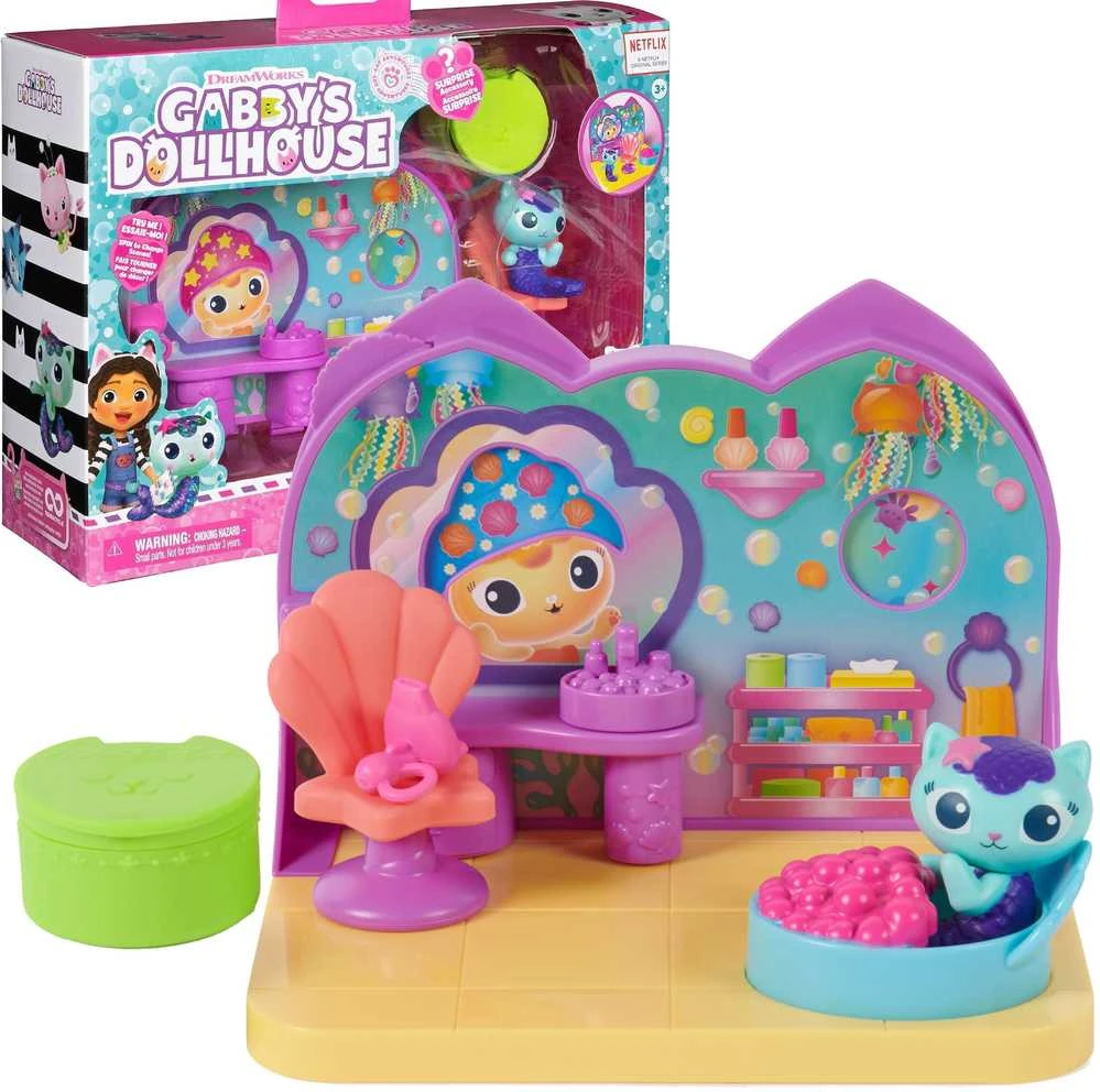 Spin Master Koci Domek Gabi Pokój do domku komplektas Spa figurka Syrenkotka + priedai
