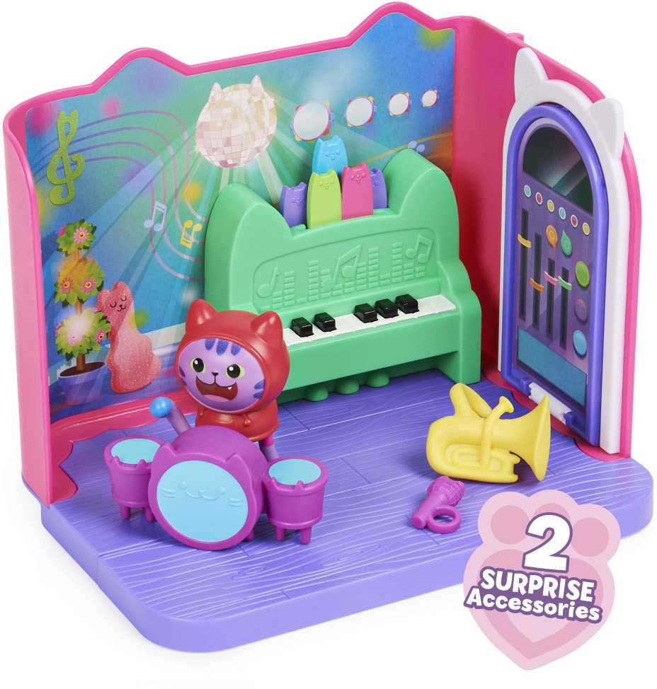Gabby's Dollhouse Cat House Pokój namams DJ muzikos rinkinys Catnip Catnip Gabby's Dollhouse