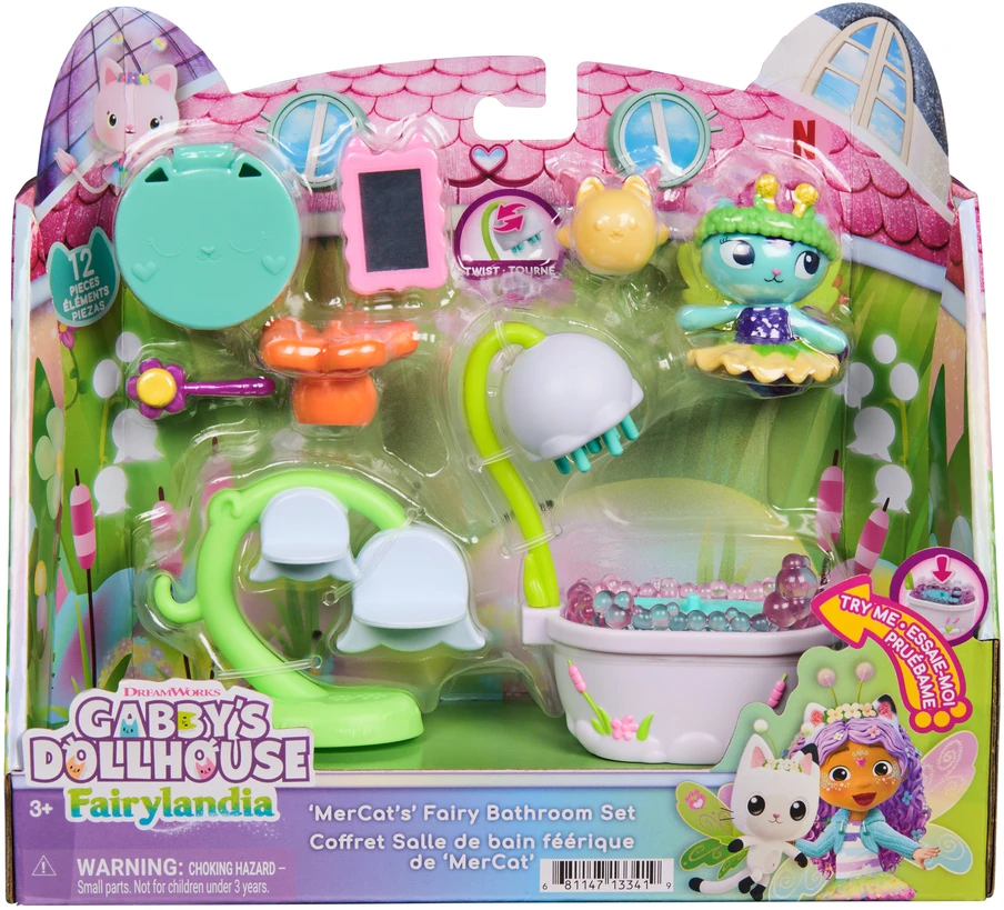 „Spin Master“ „SPIN GABY“ „Fairyland“ undinėlės vonios kambarys, 6077035