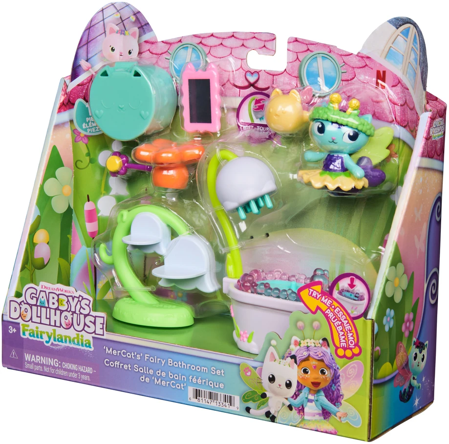 „Spin Master“ „SPIN GABY“ „Fairyland“ undinėlės vonios kambarys, 6077035
