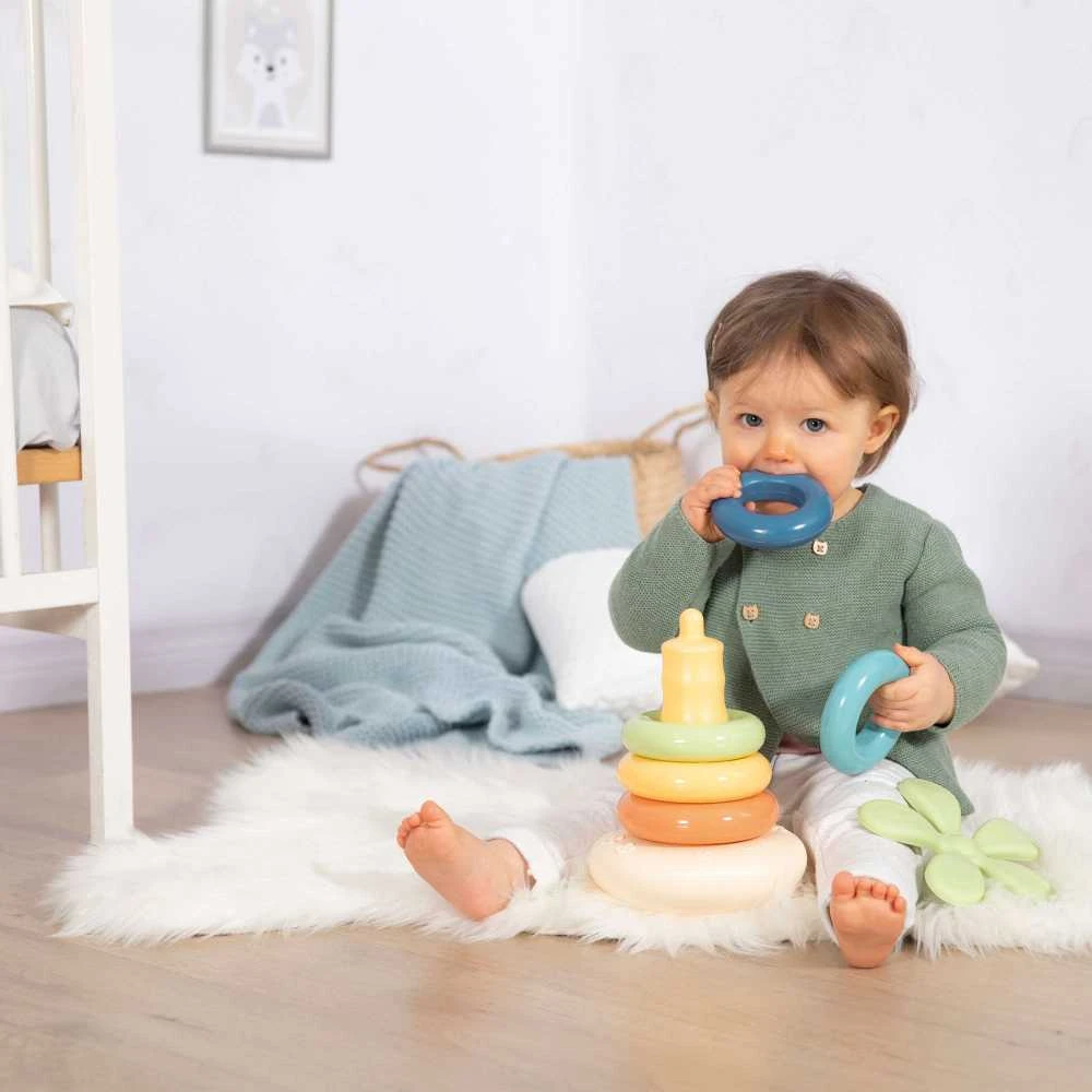 „Smoby Little Žalias“ didelė piramidė iš „Bioplastik Palma 6EL“ diskų.