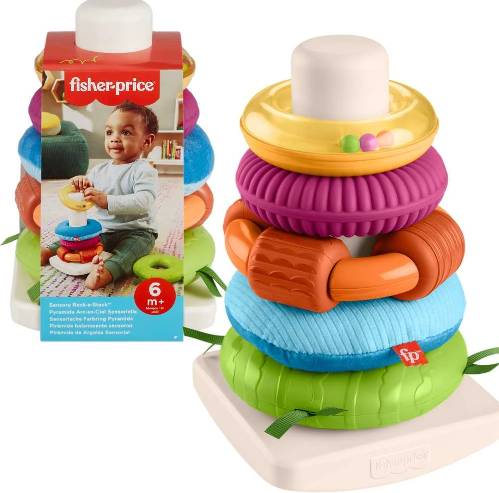 Mattel FISHER-PRICE jutiminis bokštelis – Supk ir statyk (HXK47)