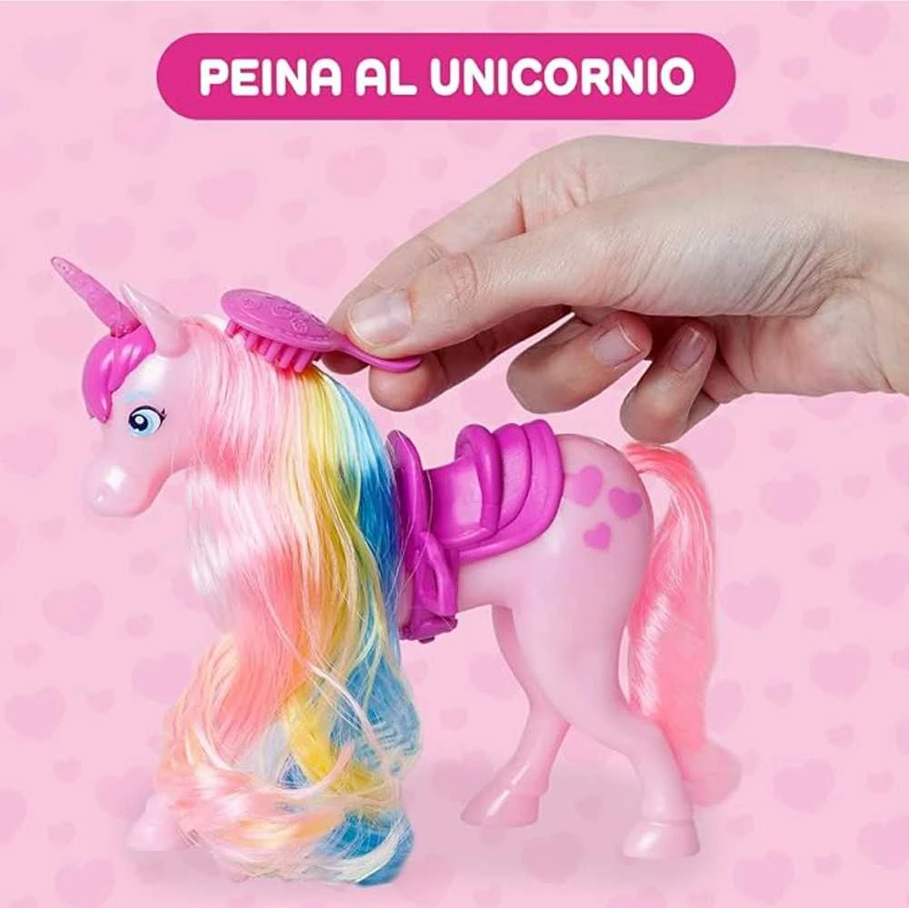 Magic Box KookyLoos Rainbow Iris lėlė + vienaragis su plaukais + priedai
