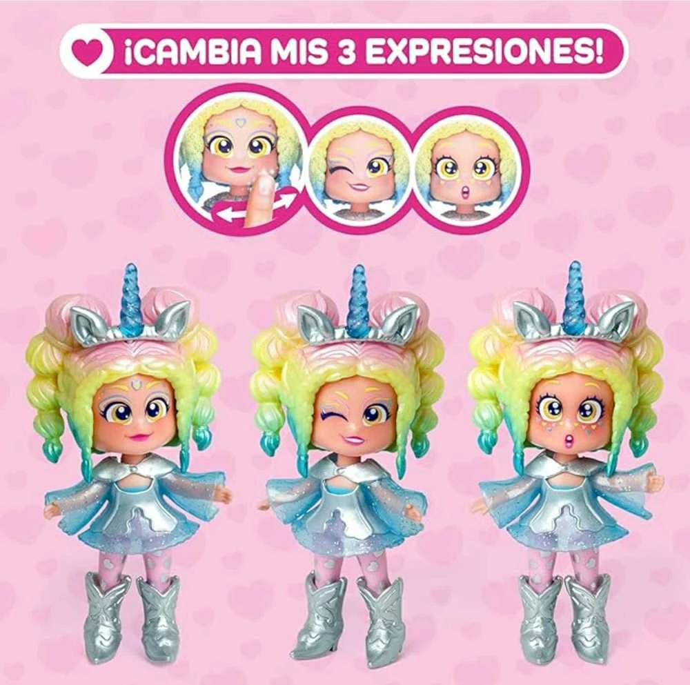 Magic Box KookyLoos Rainbow Iris lėlė + vienaragis su plaukais + priedai
