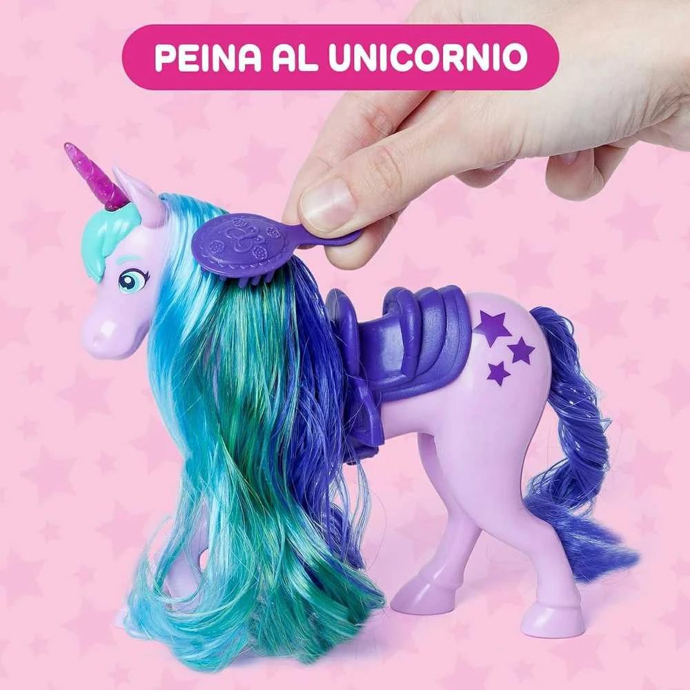 Magic Box KookyLoos Star Aurora lėlė + vienaragis su plaukais + priedai