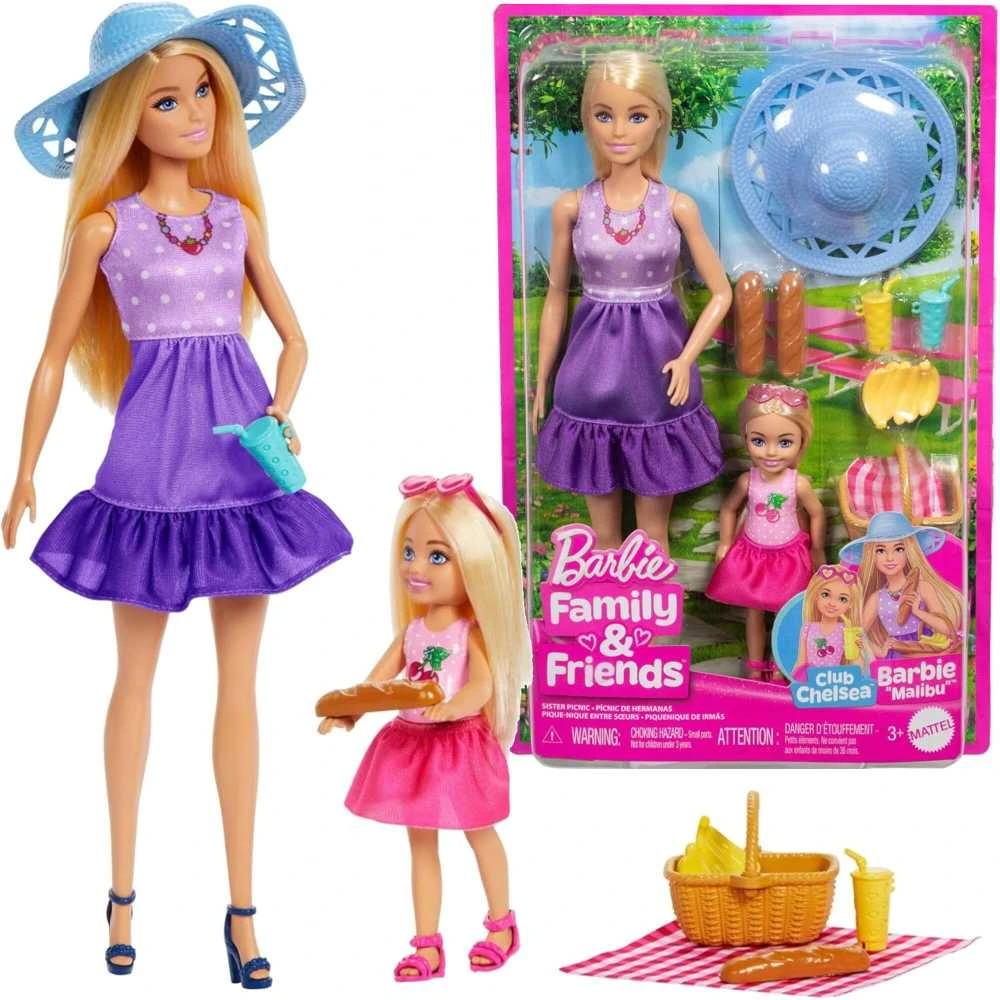 Mattel BARBIE pikniko temos lėlių rinkinys (JBF43)