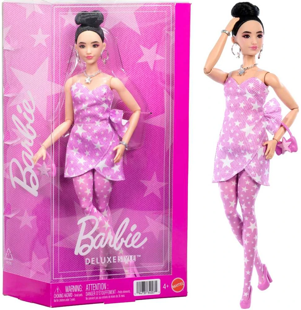 Mattel BARBIE DELUXE FASHIONISTAS lėlė rožine suknele