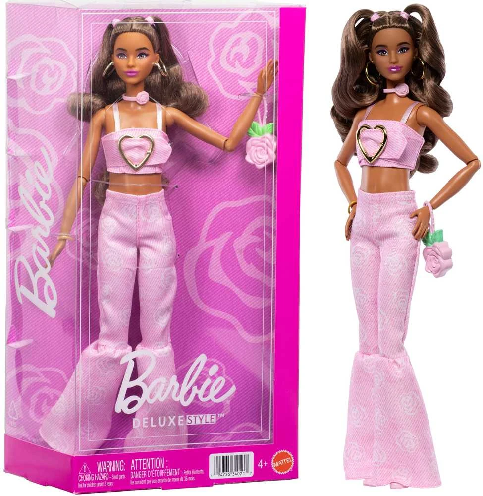 Mattel BARBIE DELUXE FASHIONISTAS lėlė rožiniu kostiumėliu