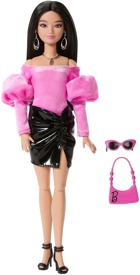 Mattel BARBIE DELUXE FASHIONISTAS mados lėlė rožine palaidine (JJN76)