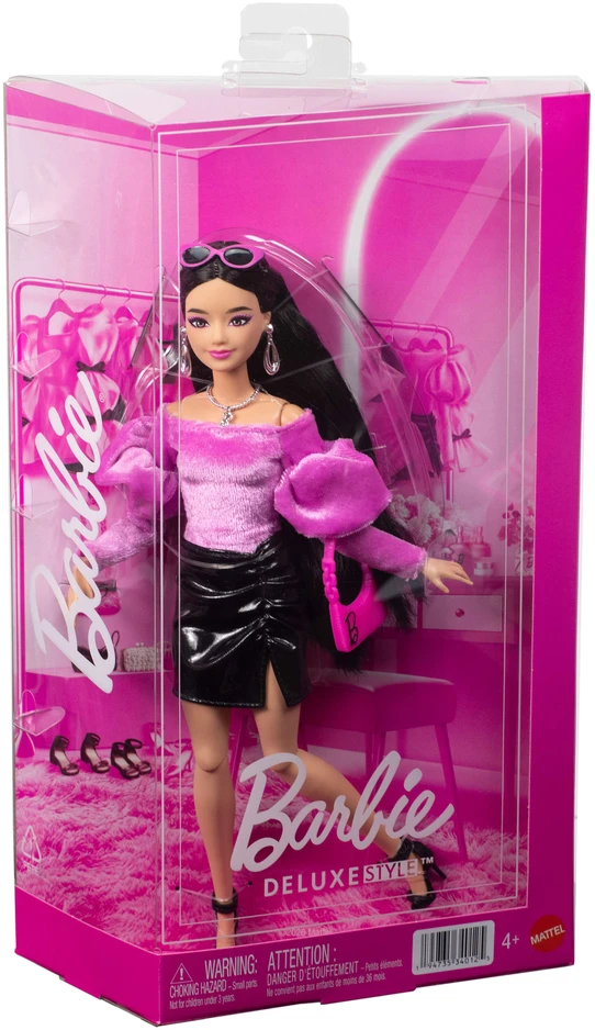 Mattel BARBIE DELUXE FASHIONISTAS mados lėlė rožine palaidine (JJN76)