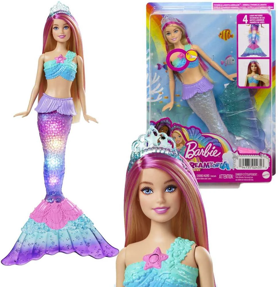 Šviečianti Barbė undinėlė Mattel Barbie Dreamtopia (HDJ36)