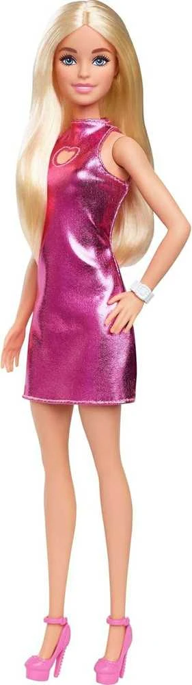 Mattel BARBIE madistė blizgančia rožine suknele (HYT88)