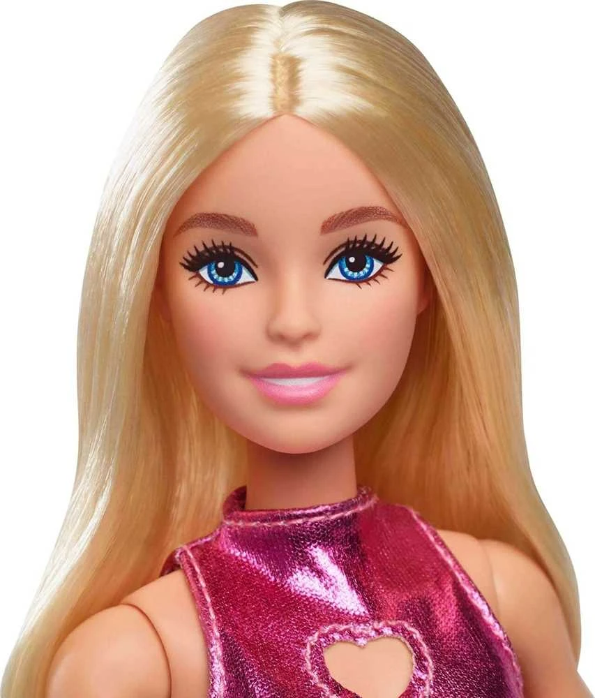 Mattel BARBIE madistė blizgančia rožine suknele (HYT88)