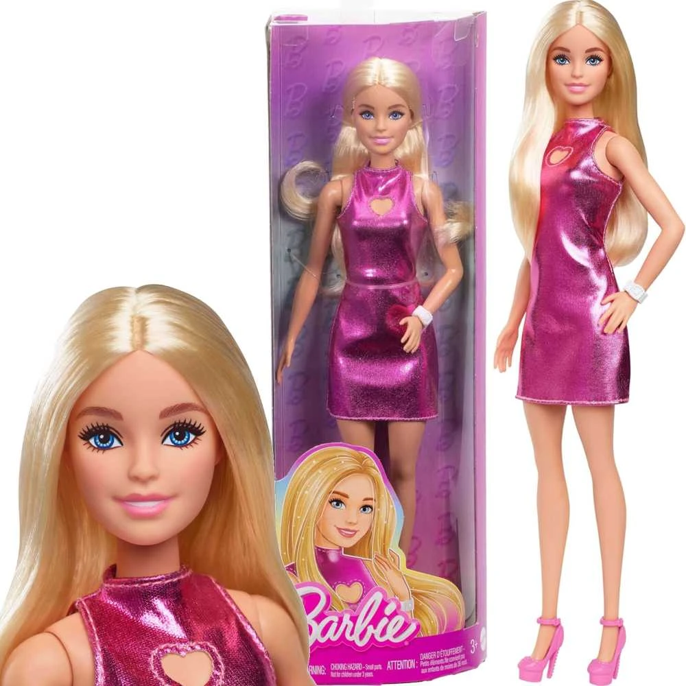 Mattel BARBIE madistė blizgančia rožine suknele (HYT88)
