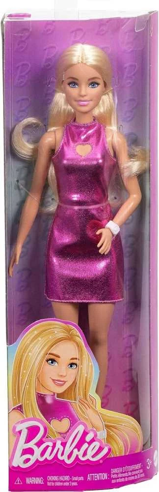 Mattel BARBIE madistė blizgančia rožine suknele (HYT88)