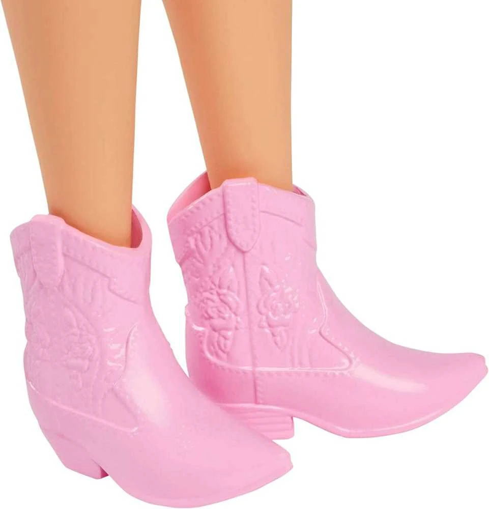 Barbie Barbė - Fashionista lėlė, džinsinė drugelio suknelė (HyT89)