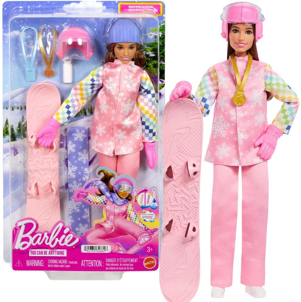 Mattel Barbie Barbė - Prabangi snieglentininkė karjeros varžybose (JKF78)