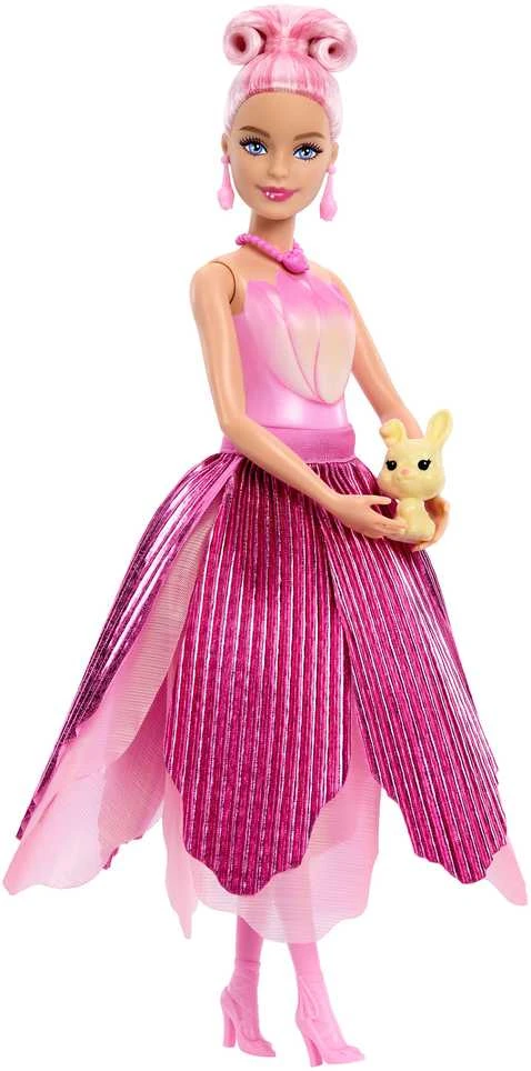 BARBIE TULIP SURPRISE lėlė gėlėje (JMF57)