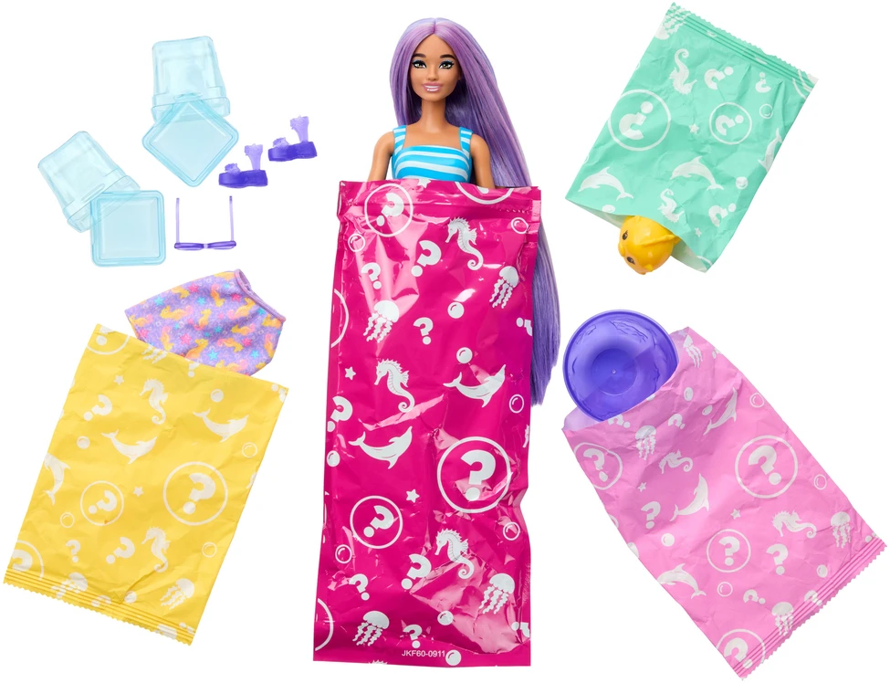 Mattel Lėlė Barbie Pop Reveal komplektas su 8 niespodziankami Podwodny Świat