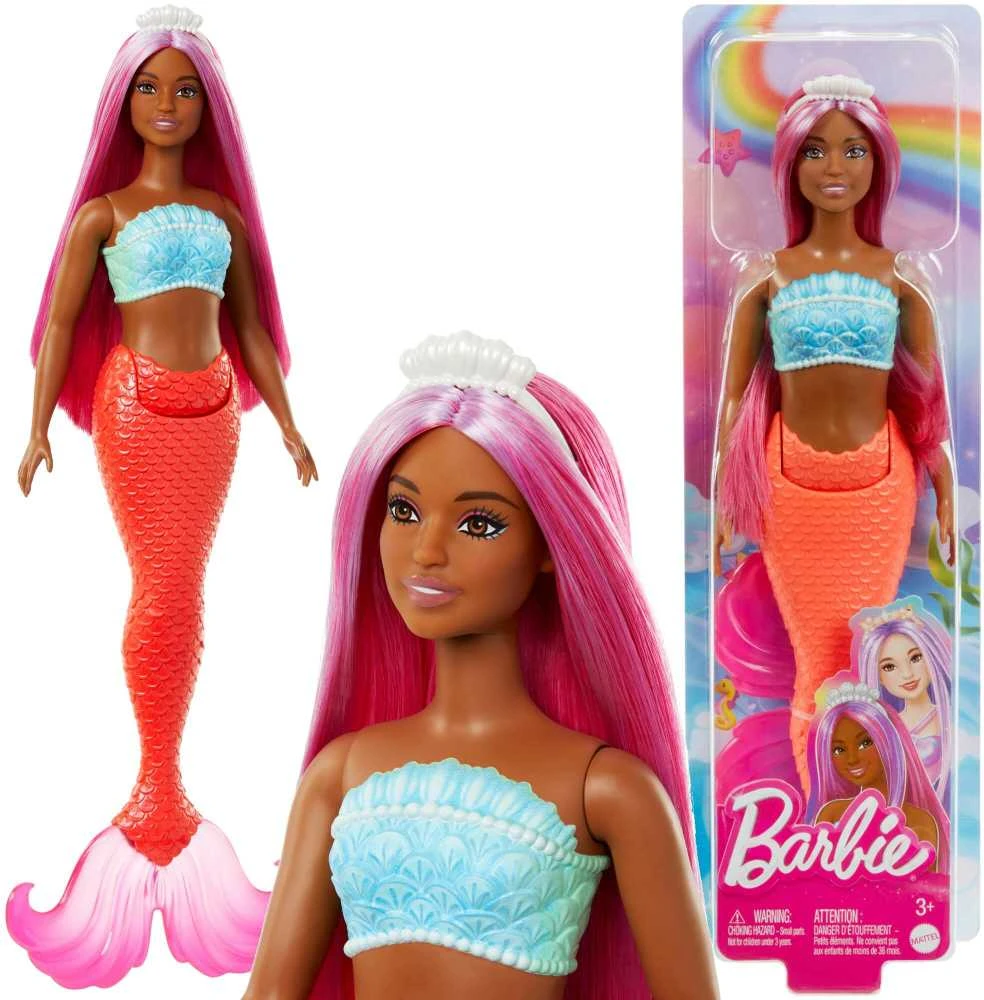 Mattel Rožinė Barbie Siren Doll Rožinė Hair HRR04