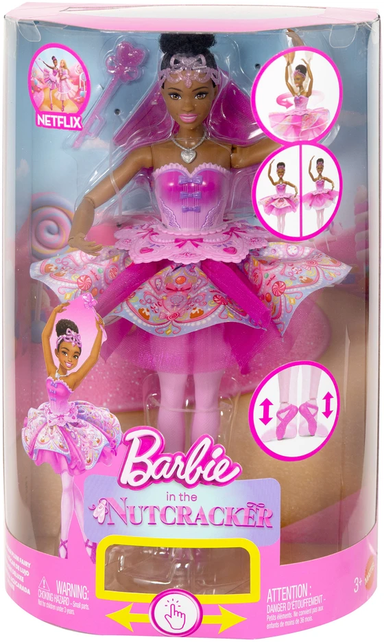 Mattel Lėlė Barbie w Dziadku do orzechów baletnica Cukrowa Fėja ze zmieniającą się spódnicą